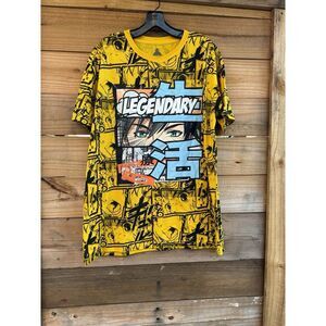 Launder Shirt Mens Xlarge Legendary Logo Yellow‎ Anime Styled Bailey Apparel